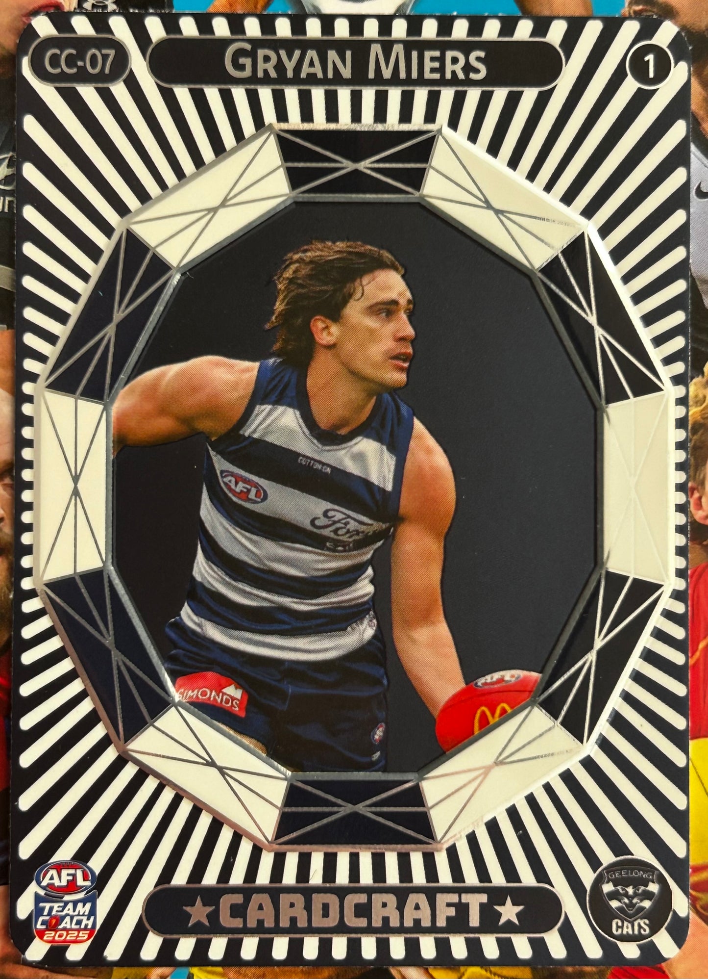 AFL Teamcoach 2025 - GRYAN MIERS (GEELONG CATS) Card Craft CC-07 Action 1:6 packs