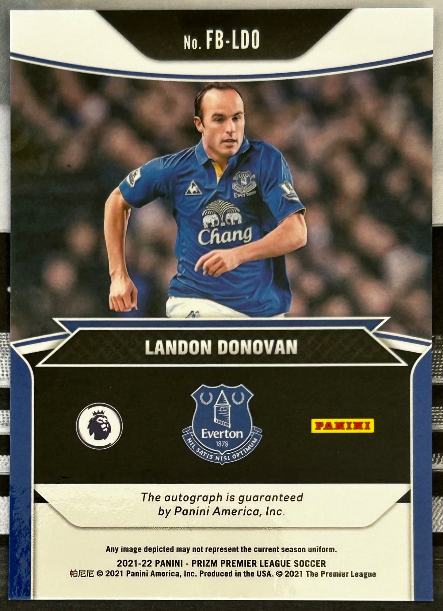2021-22 Panini Prizm Premier League Soccer - LANDON DONOVAN (EVERTON) Flashback Autographs FB-LDO