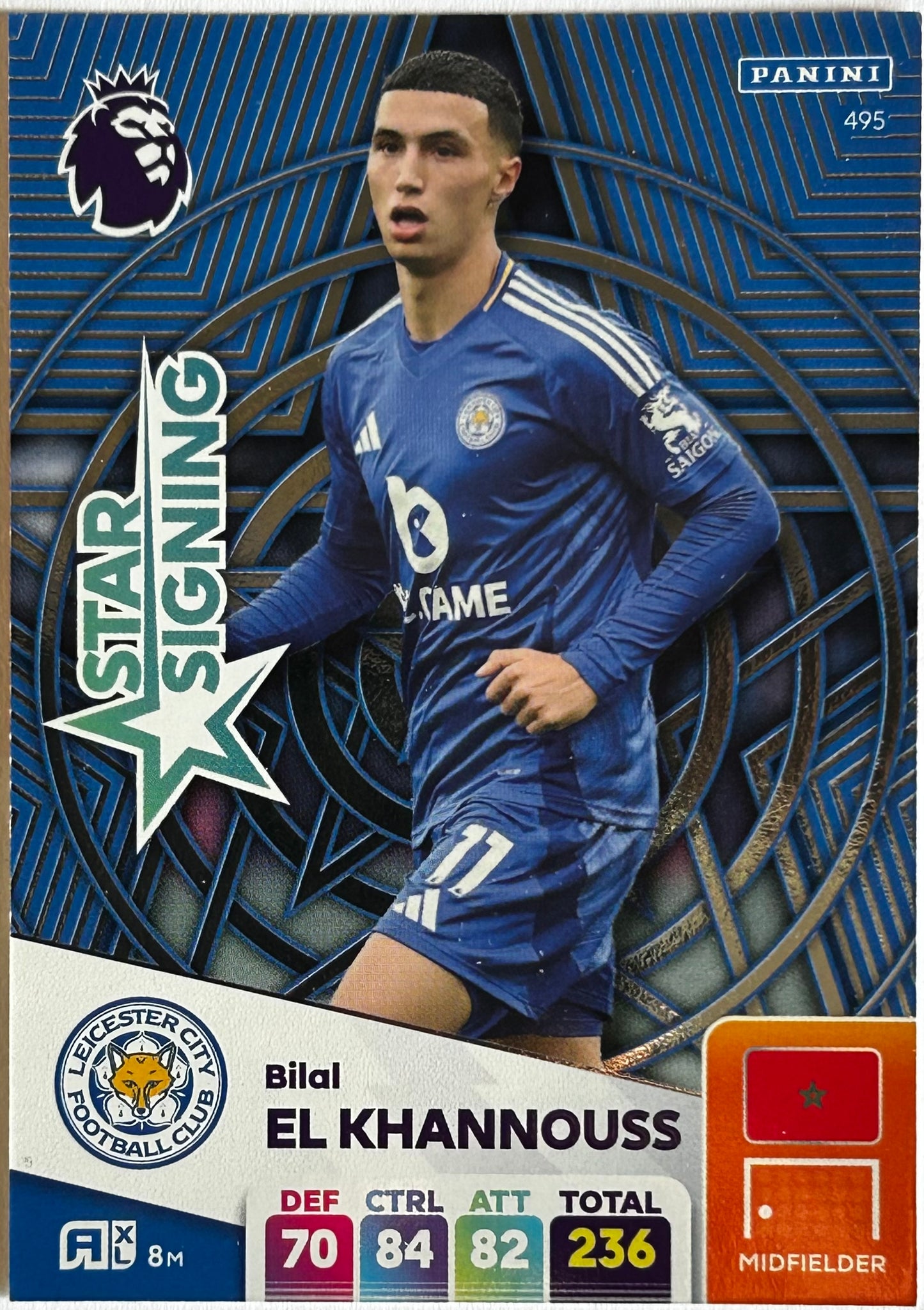 Panini Adrenalyn XL Premier League 2025 - BILAL EL KHANNOUSS (LEICESTER CITY) Star Signing 495