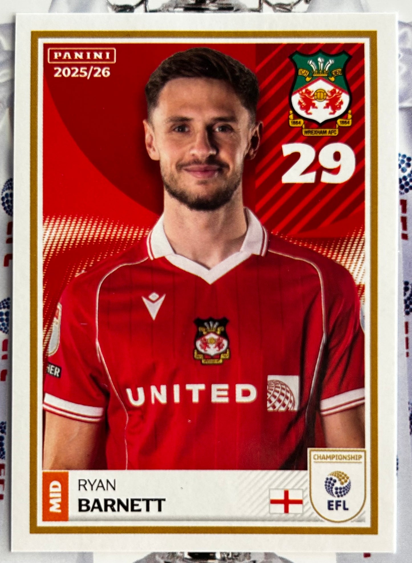 Panini EFL 2025-26 Sticker Collection - Single WREXHAM Stickers (#455 - #472)