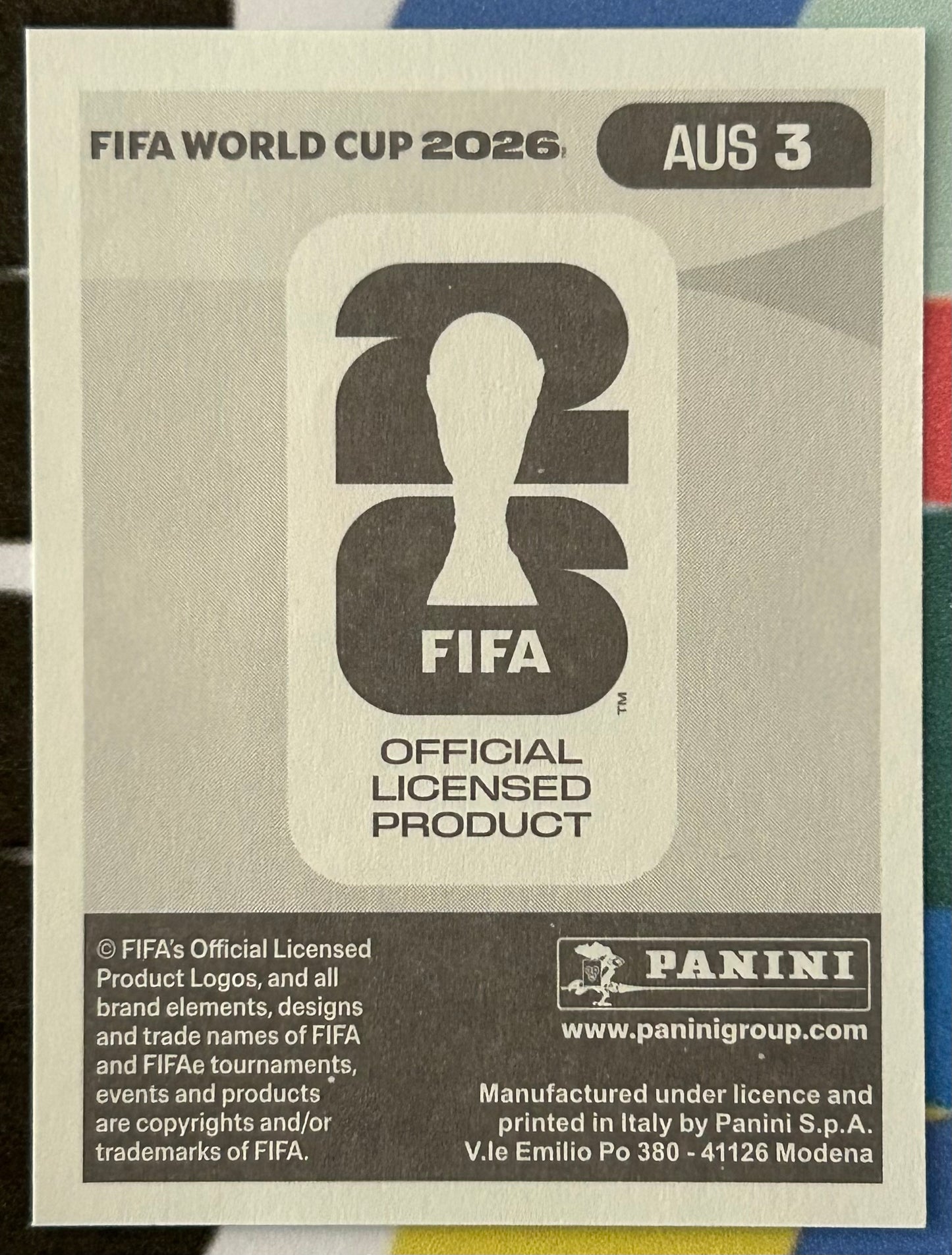 Panini FIFA World Cup 2026 Official Sticker Collection - JOE GAUCI (AUSTRALIA) AUS3