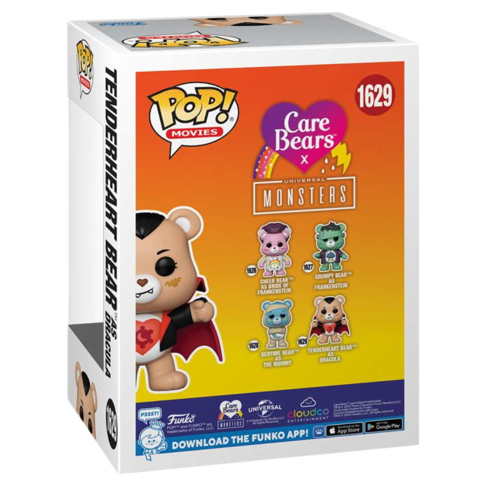 Funko Pop! Vinyl - SET OF 4 CARE BEARS X UNIVERSAL MONSTERS