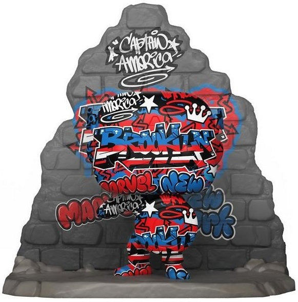Funko Pop! Vinyl Marvel - CAPTAIN AMERICA Street Art Collection (Deluxe - Special Edition) #752