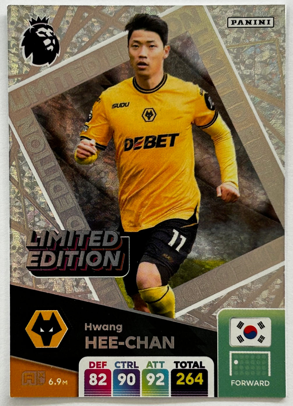 Panini Adrenalyn XL Premier League 2025 HWANG HEECHAN (WOLVES) Limi