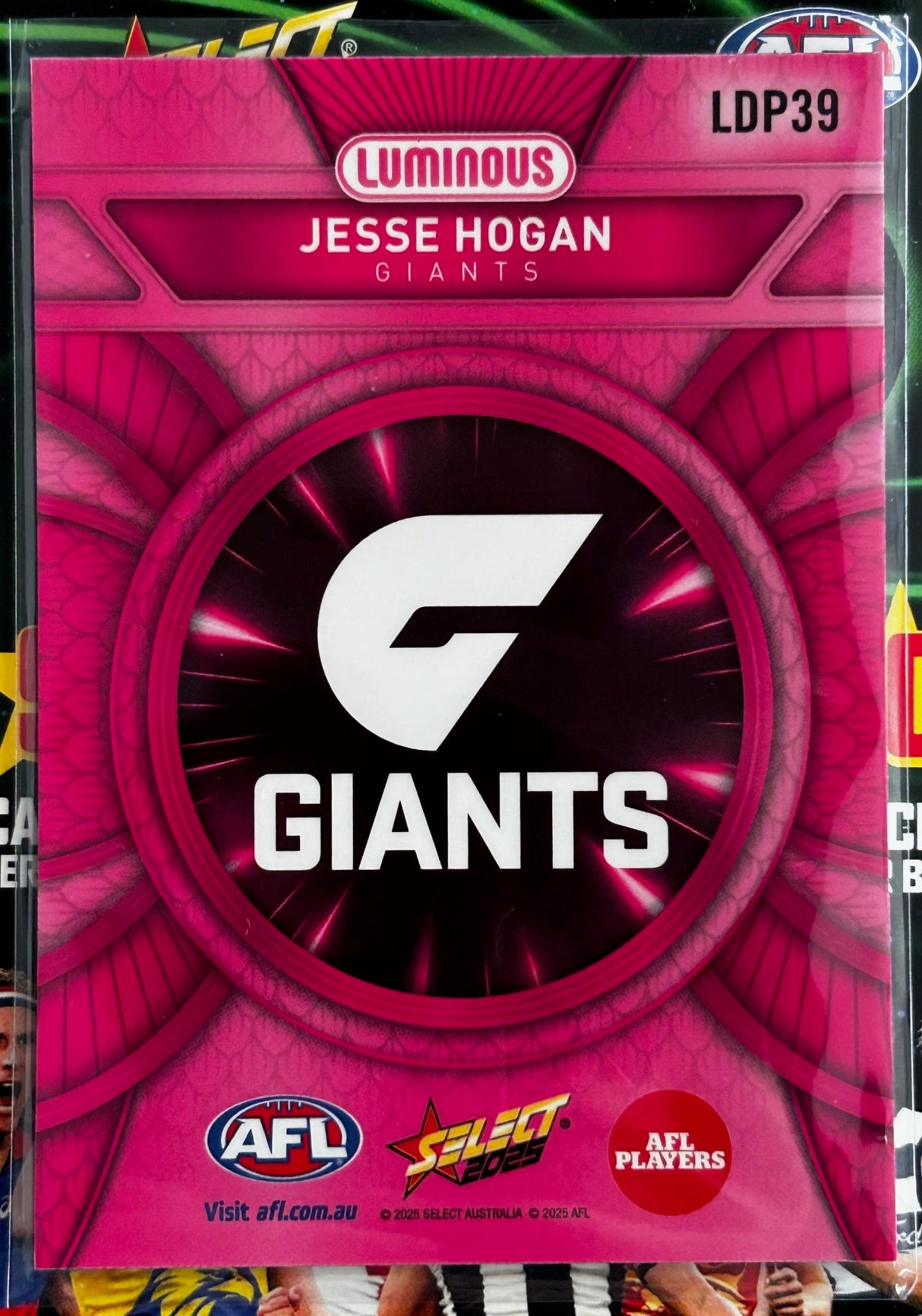 Select AFL 2025 Footy Stars - JESSE HOGAN (GWS GIANTS) Pink Dragon Scales LDP39