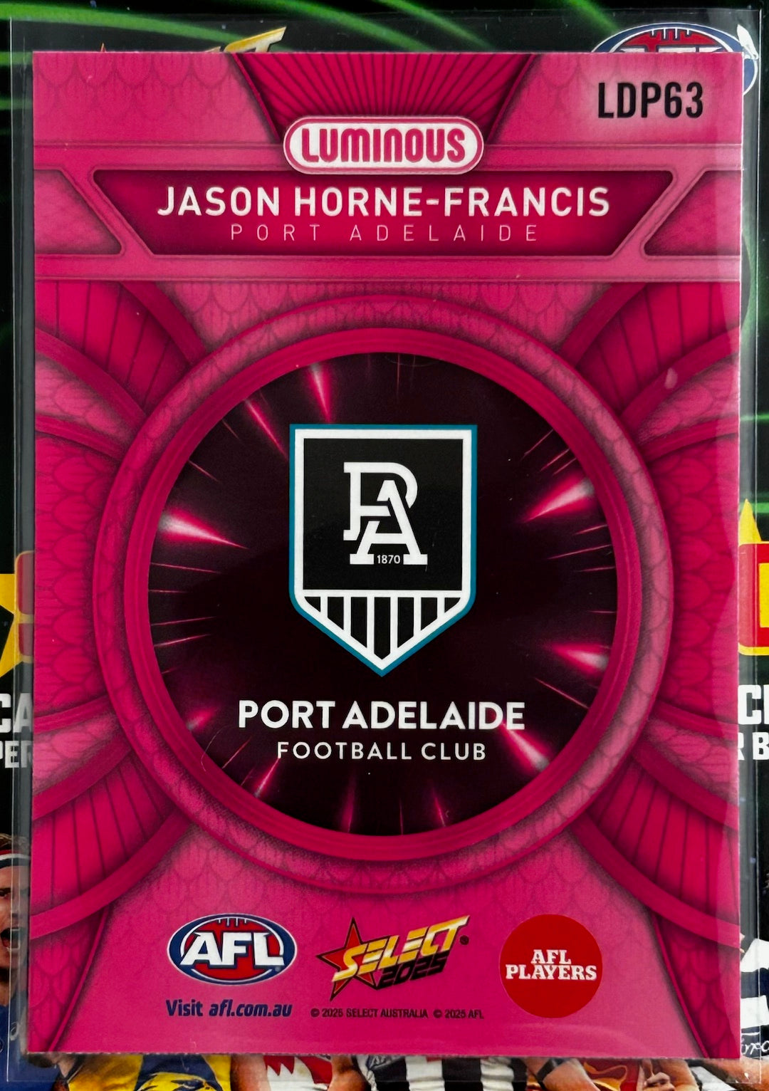 Select AFL 2025 Footy Stars - JASON HORNE-FRANCIS (PORT ADELAIDE) Pink Dragon Scales LDP63