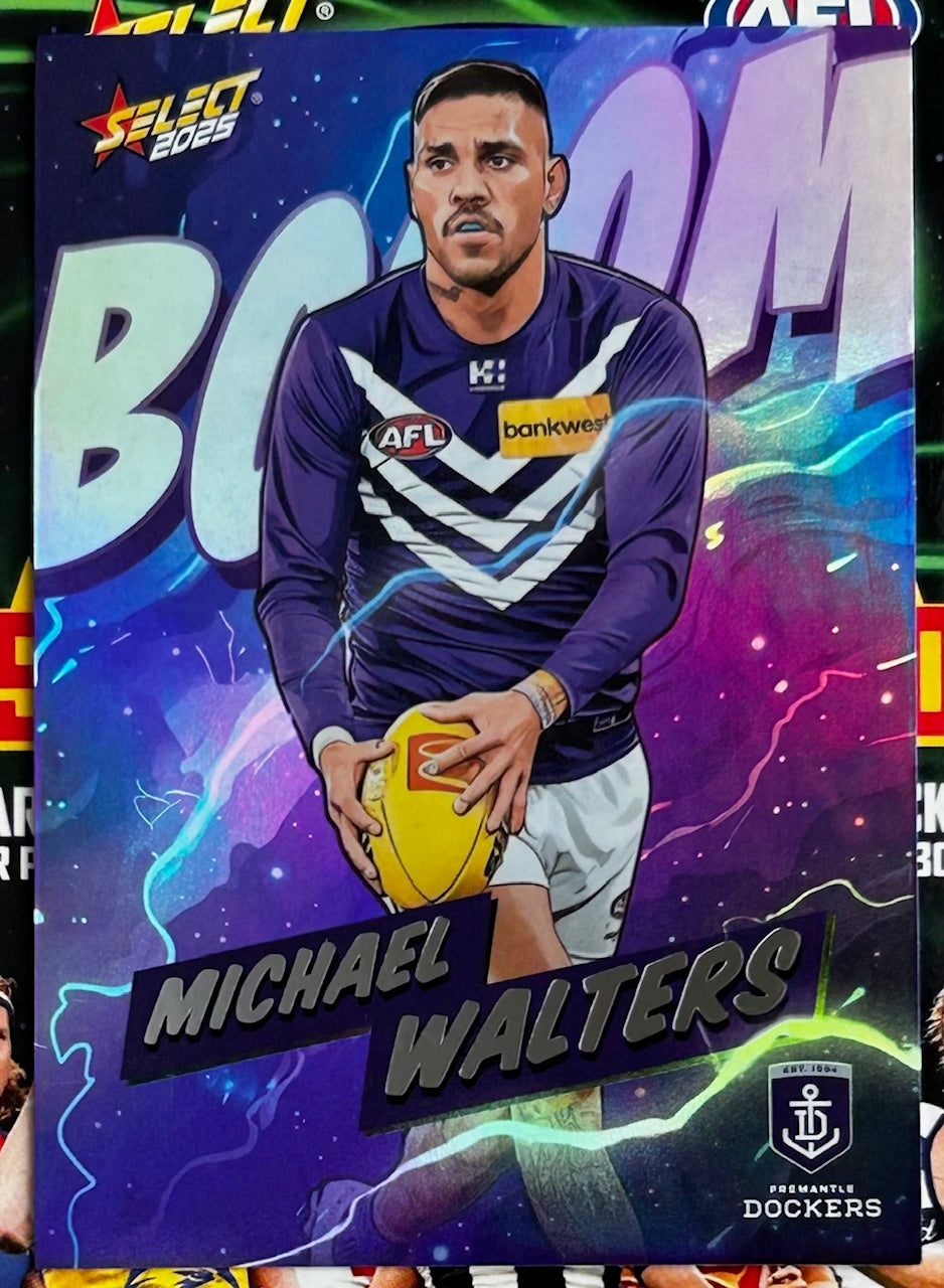 Select AFL 2025 Footy Stars - MICHAEL WALTERS (FREMANTLE DOCKERS) Booom BM71 /360