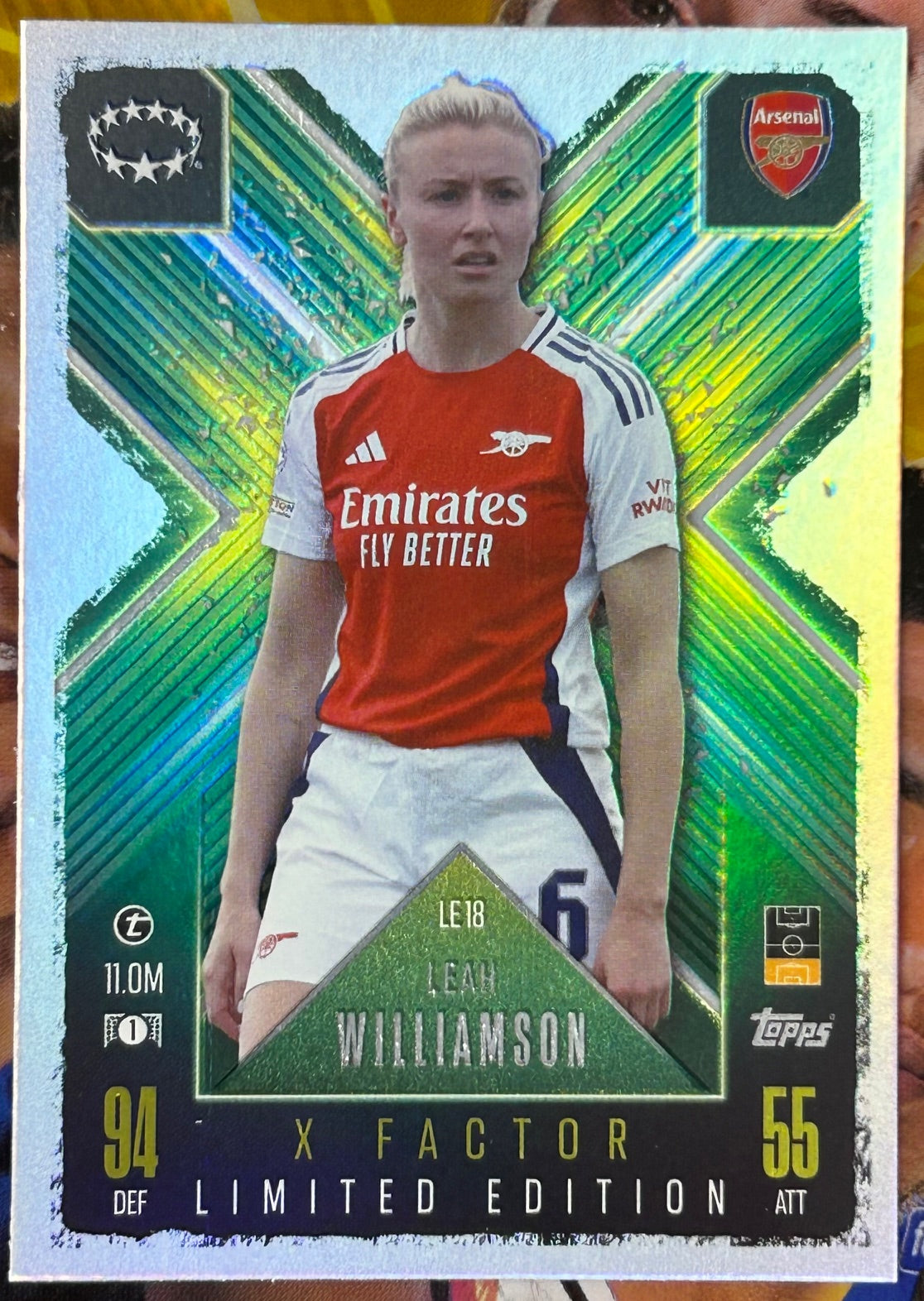 Topps 2024-25 Match Attax Extra UEFA - LEAH WILLIAMSON (ARSENAL) X Factor Limited Edition #LE18