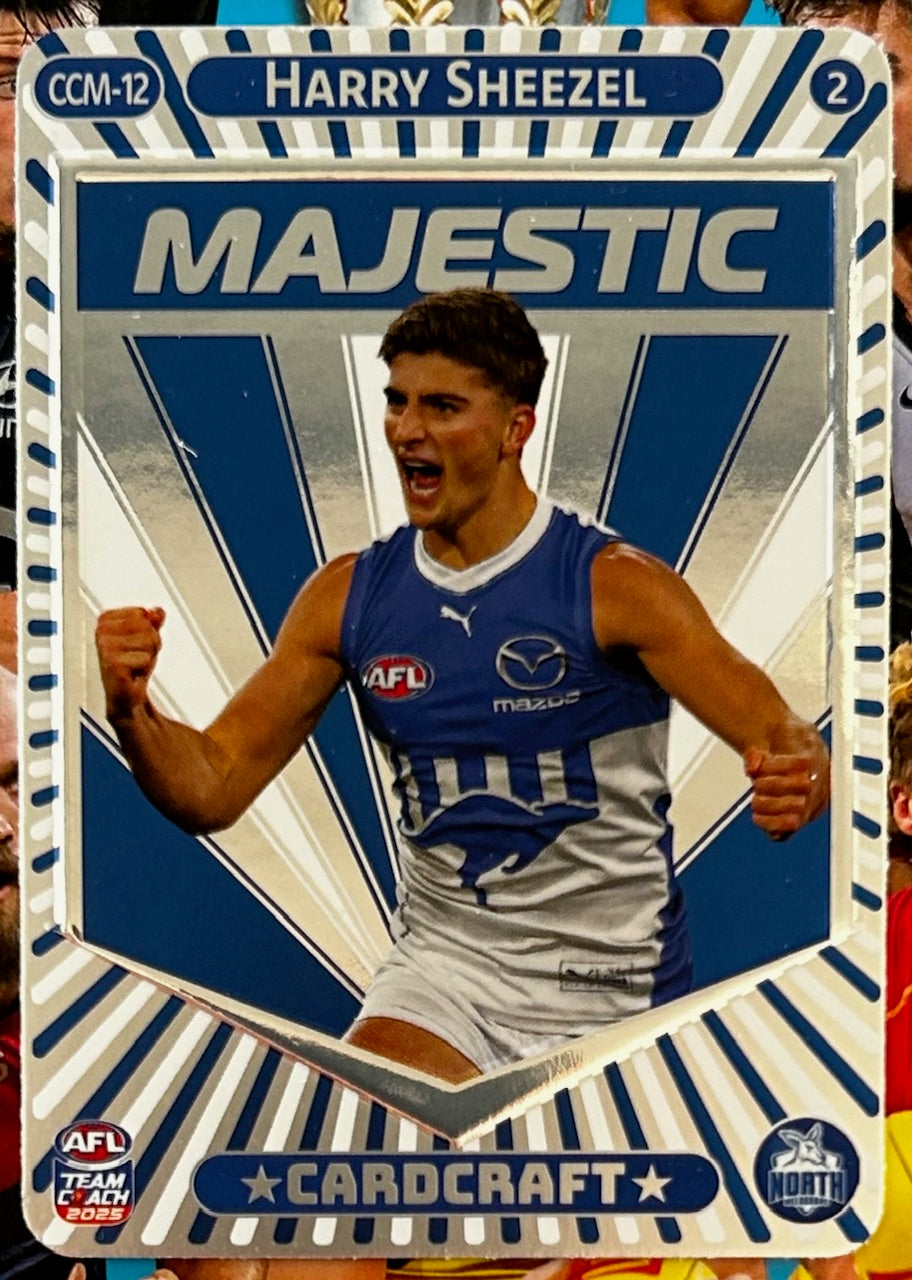 AFL Teamcoach 2025 - HARRY SHEEZEL (NORTH MELBOURNE) Card Craft Majestic CCM-12 #2 1:6 packs