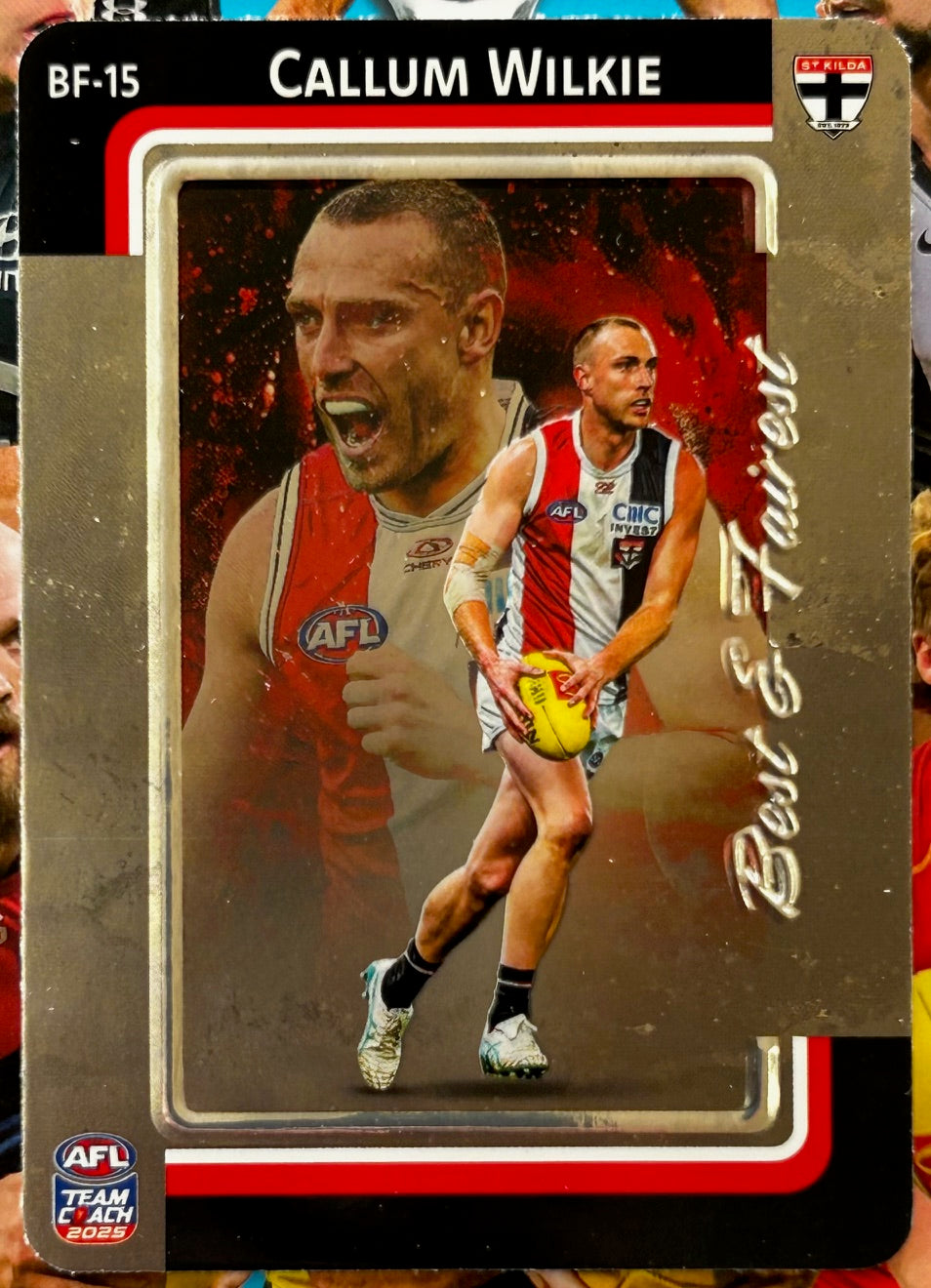 AFL Teamcoach 2025 - CALLUM WILKIE (ST KILDA) Silver Best & Fairest BF-15 1:8 packs