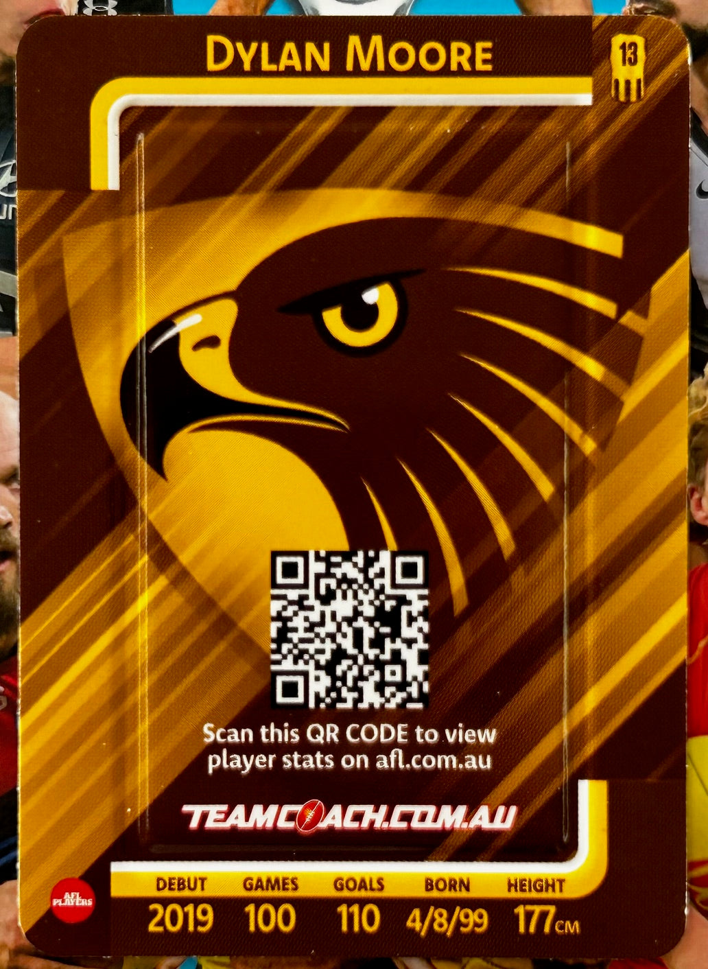 AFL Teamcoach 2025 - DYLAN MOORE (HAWTHORN) Blue Parallel #94 1:9 packs