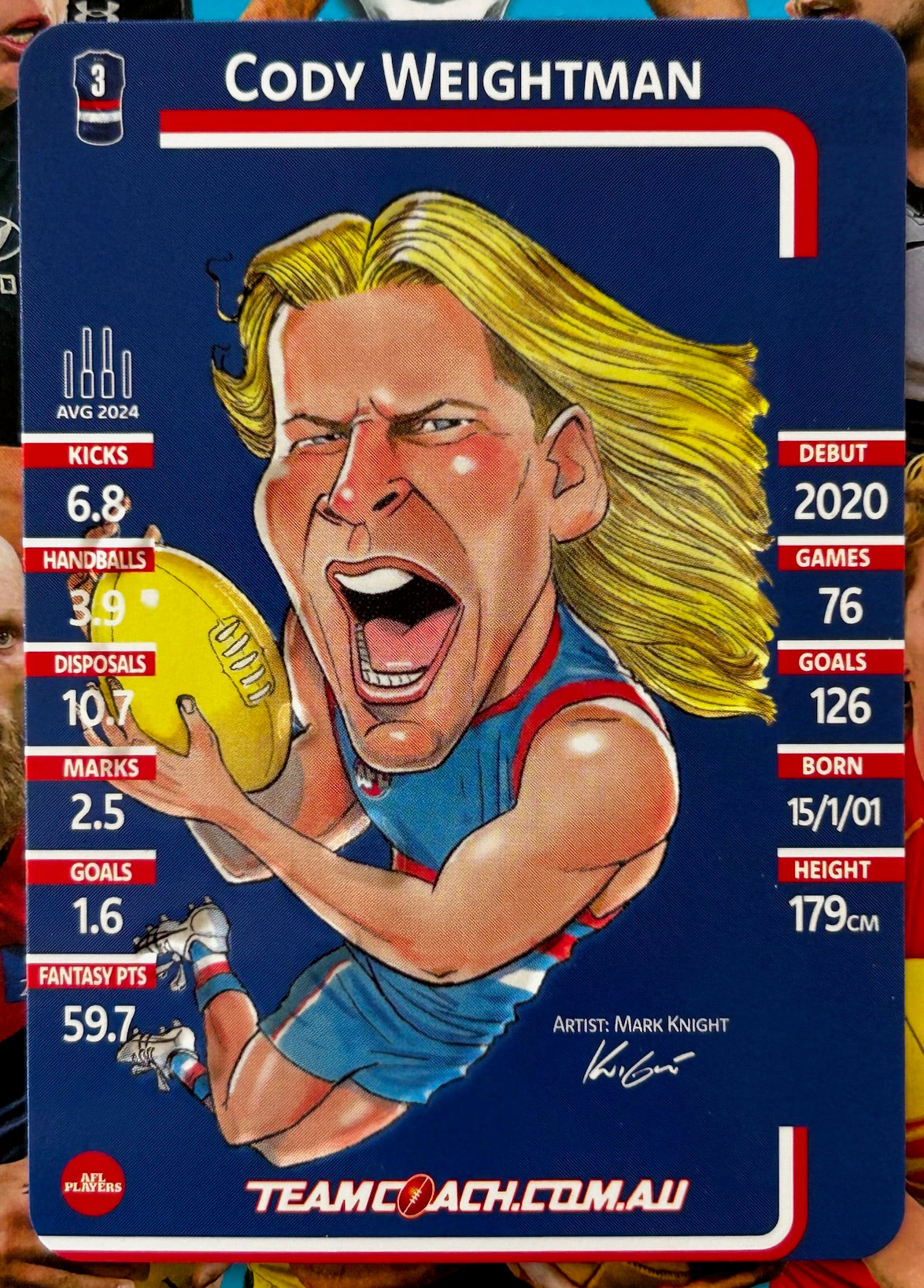 AFL Teamcoach 2025 - CODY WEIGHTMAN (WESTERN BULLDOGS) Star Wildcard SW-18 1:36 packs