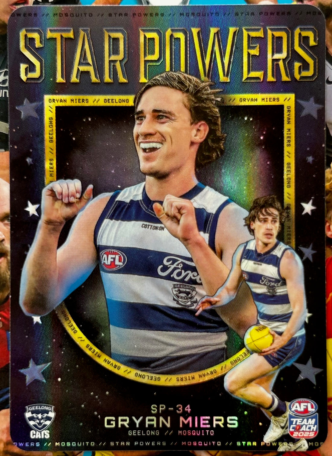 AFL Teamcoach 2025 - GRYAN MIERS (GEELONG) Team Star Powers SP-34 1:36 packs
