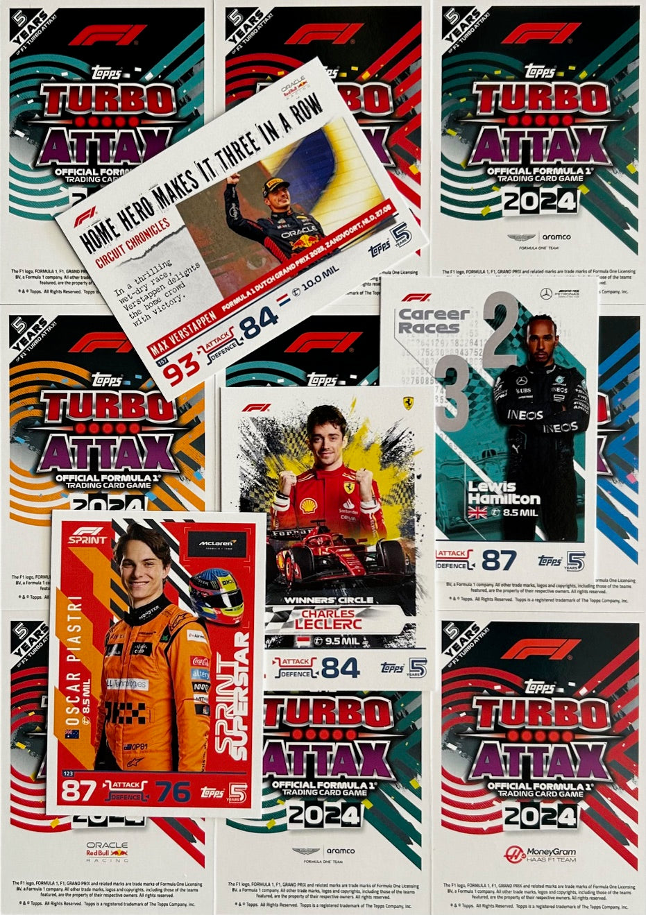 Topps F1 Turbo Attax 2024 - SINGLE BASE CARDS including Winners Circle JaqJnr Topps F1 Turbo Attax 2024 - SINGLE BASE CARDS including Winners Circle JaqJnr
