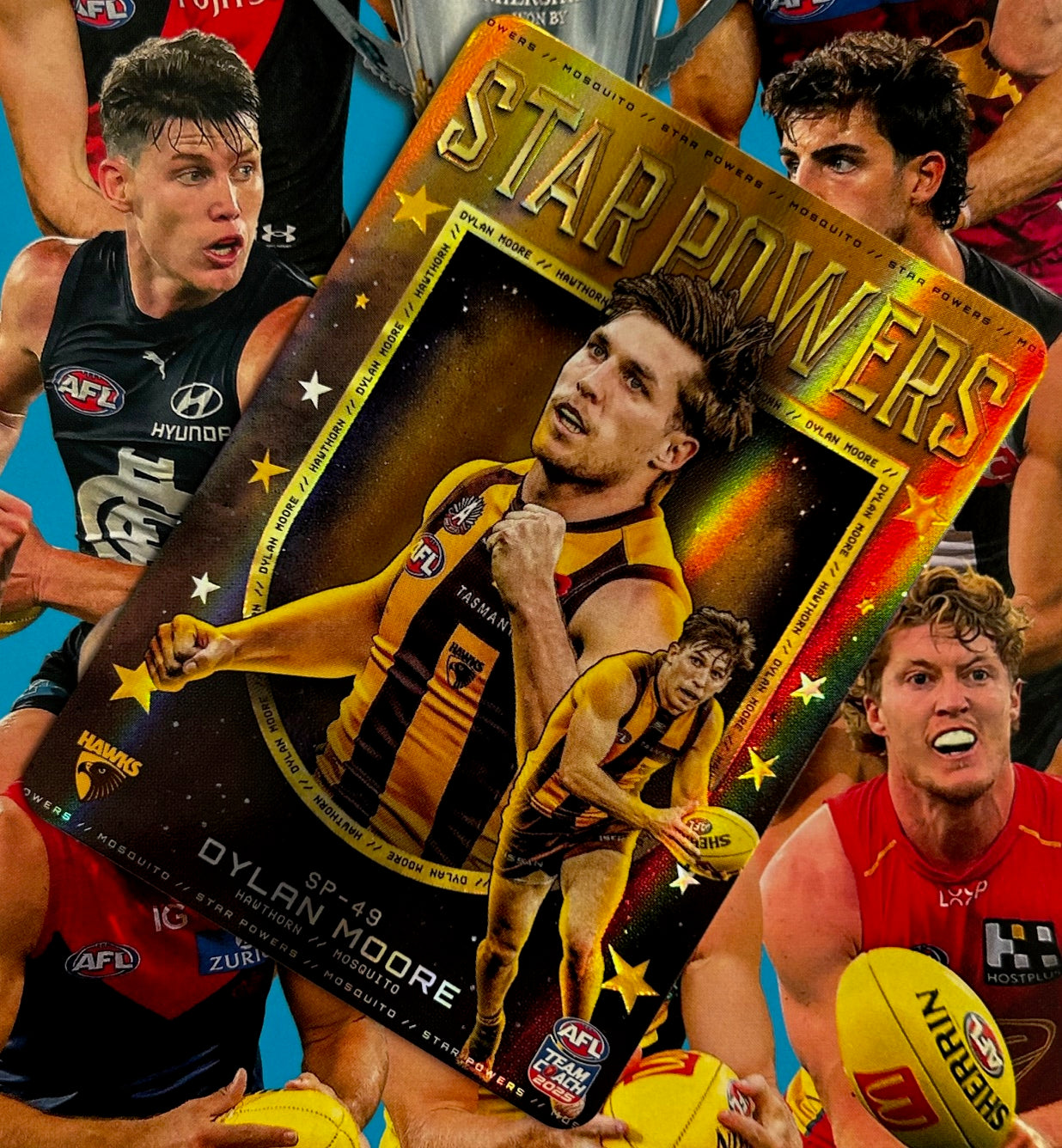 AFL Teamcoach 2025 - DYLAN MOORE (HAWTHORN) Team Star Powers SP-49 1:36 packs