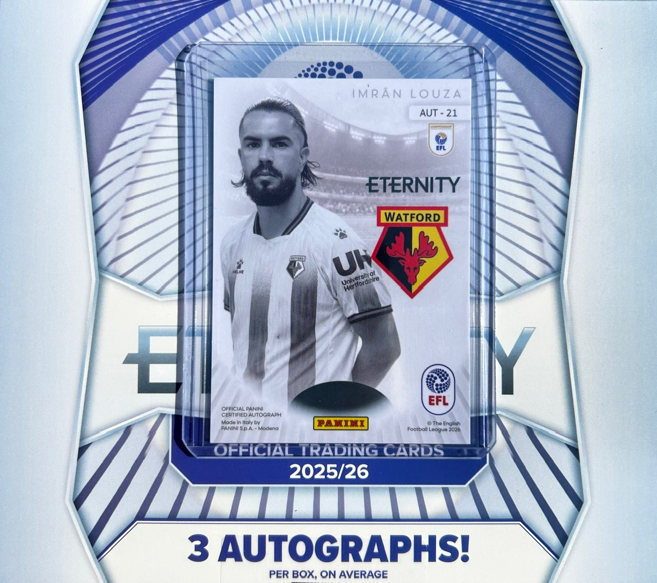 Panini EFL Eternity 2025-26 - IMRAN LOUZA (WATFORD) Certified Autograph AUT-21
