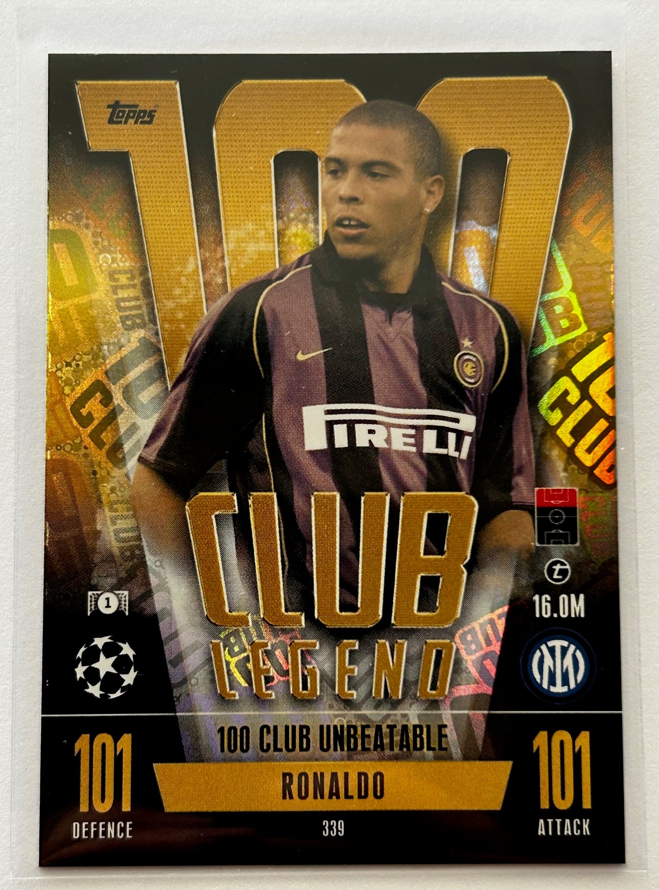 Topps 2023-24 Match Attax Extra UEFA - RONALDO (INTER MILAN) 100 Club Legend 339