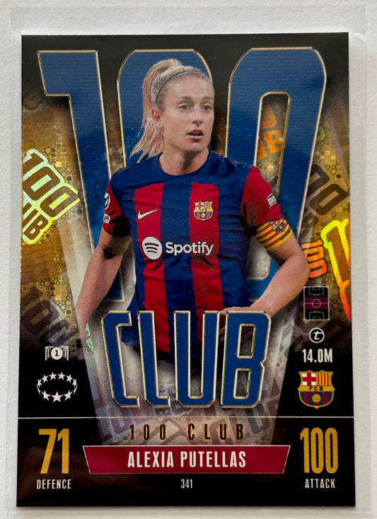 Topps 2023-24 Match Attax Extra UEFA - ALEXIA PUTELLAS (FC BARCELONA) 100 Club 341