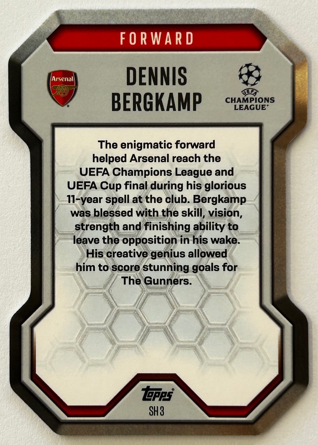 Topps 2024-25 Match Attax UEFA - DENNIS BERGKAMP (ARSENAL) Pro Elite Chrome Shield #SH3