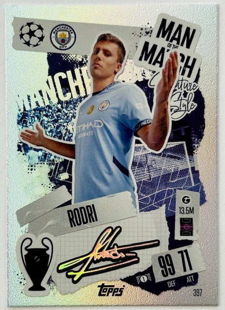 Topps 2024-25 Match Attax UEFA - RODRI (MAN CITY) Man of the Match #397
