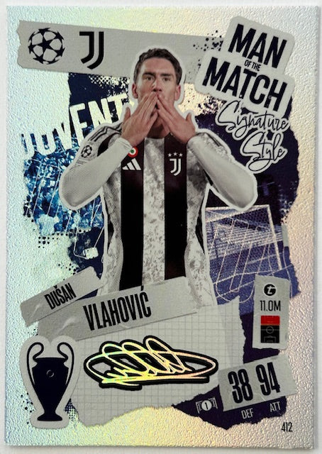 Topps 2024-25 Match Attax UEFA - DUSAN VLAHOVIC (JUVENTUS) Man of the Match #412