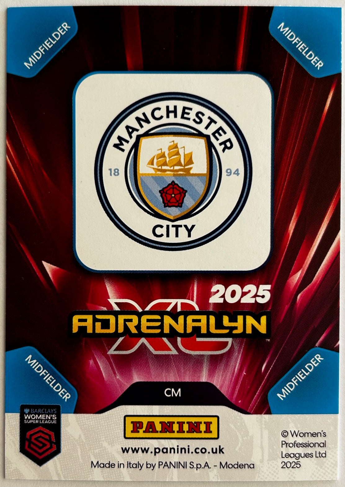 Panini Adrenalyn XL Barclays Women's Super League 2025 - LAURA BLINDKILDE BROWN (MANCHESTER CITY) Limited Edition