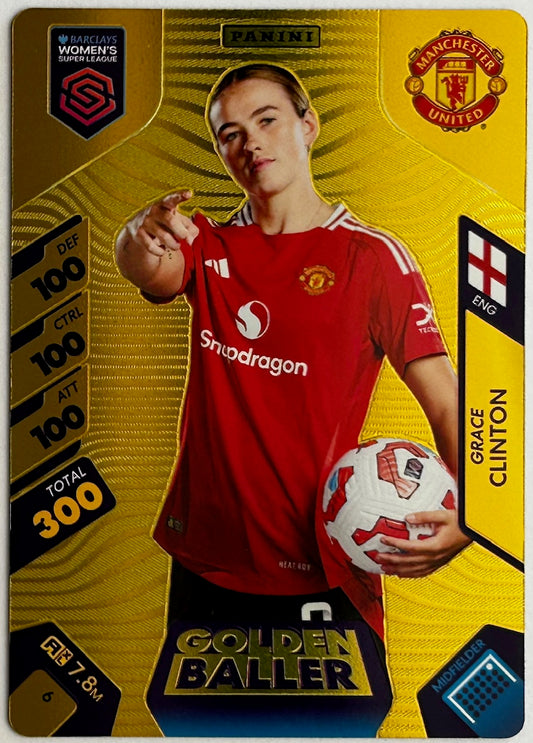 Panini Adrenalyn XL Barclays Women's Super League 2025 - GRACE CLINTON (MAN UTD) Golden Baller #6