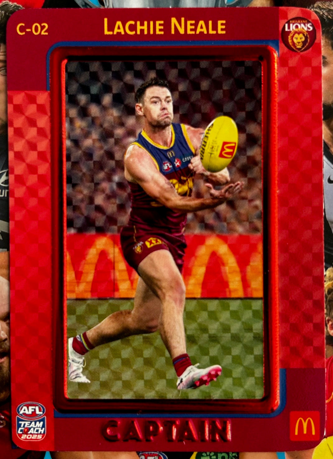AFL Teamcoach 2025 Trading Card Collection - Single MACCAS MEN'S CAPTAINS RED Cards (C-01 to C-18)
