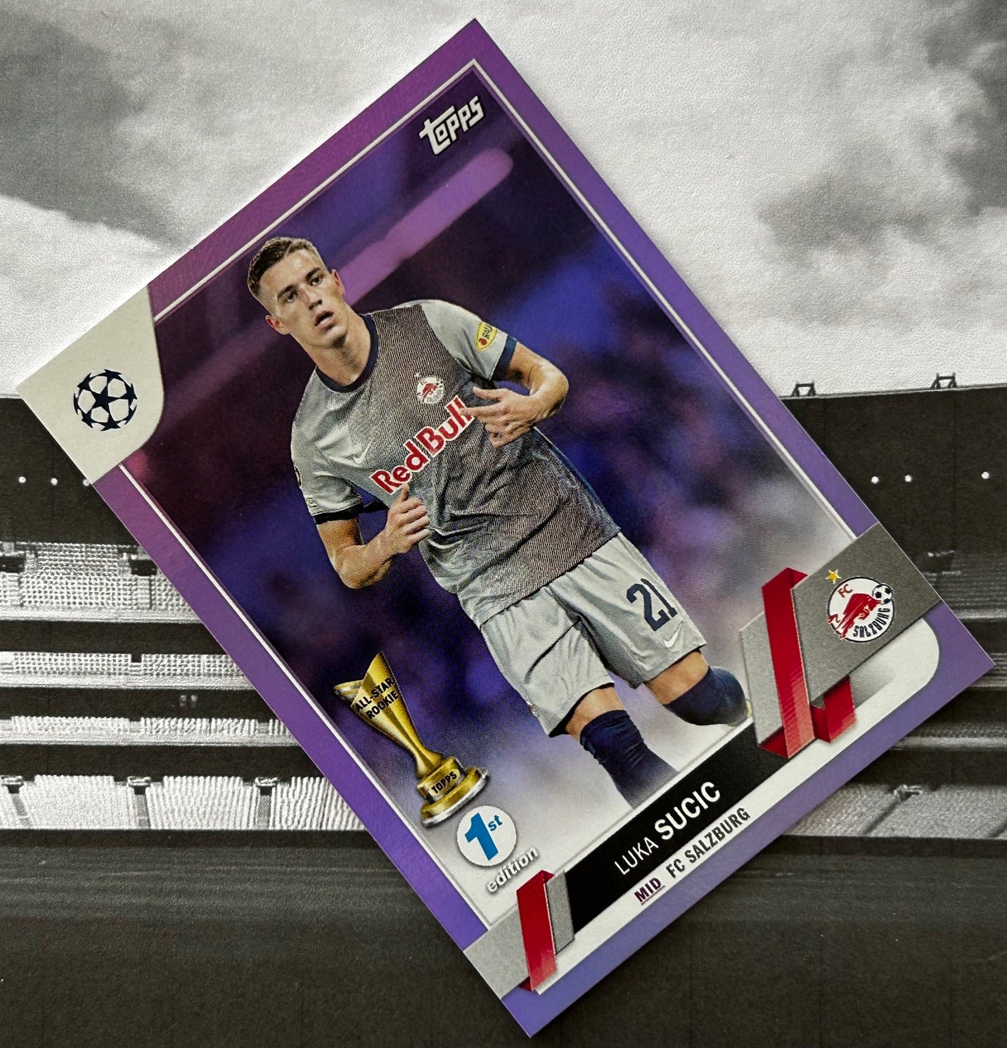 Topps UEFA Club Competitions 1st Edition 2022-23 - LUKA SUCIC (FC SALZBURG) All-Star Rookie Purple Parallel #95 /30
