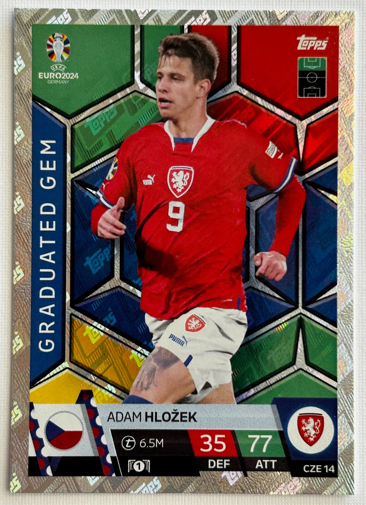 Topps Match Attax UEFA EURO 2024 - HLOZEK (CZECHIA) Graduated Gem CZE14