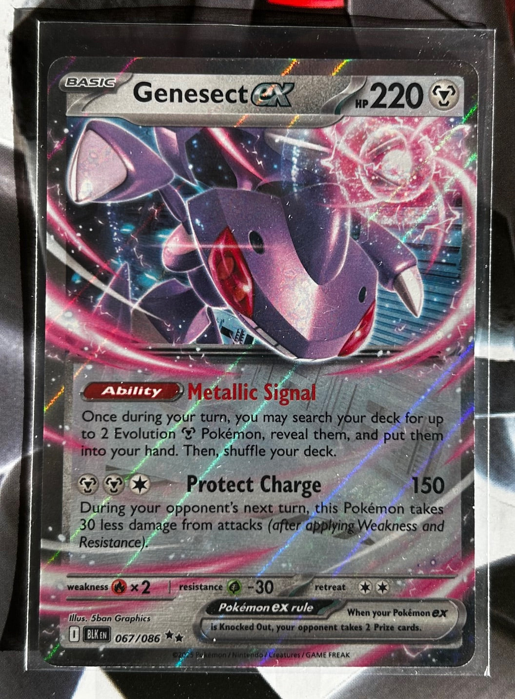 Genesect EX BLK 067/086 - Double Rare Card Pokemon TCG Scarlet & Violet Black Bolt (English)