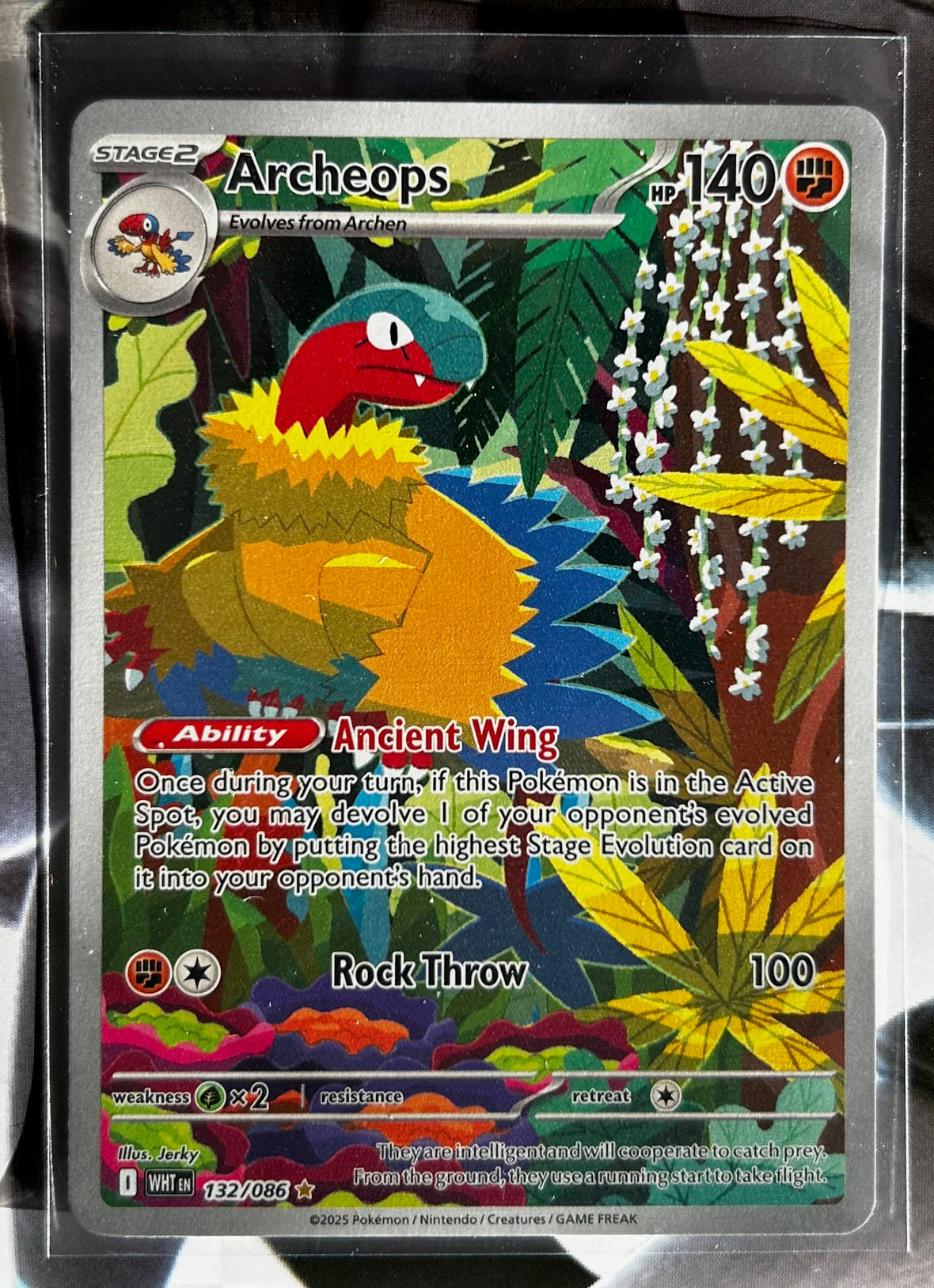 Archeops WHT 132/086 - Illustration Rare Card Pokemon TCG Scarlet & Violet White Flare (English)