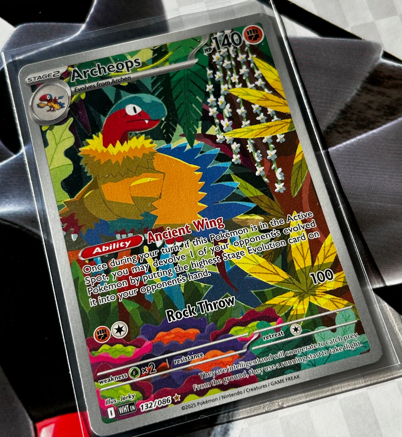 Archeops WHT 132/086 - Illustration Rare Card Pokemon TCG Scarlet & Vi JaqJnr Archeops WHT 132/086 - Illustration Rare Card Pokemon TCG Scarlet & Vi JaqJnr