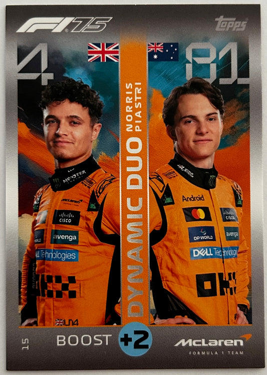 Topps F1 Turbo Attax 2025 - NORRIS & PIASTRI (McLAREN) Dynamic Duo #15