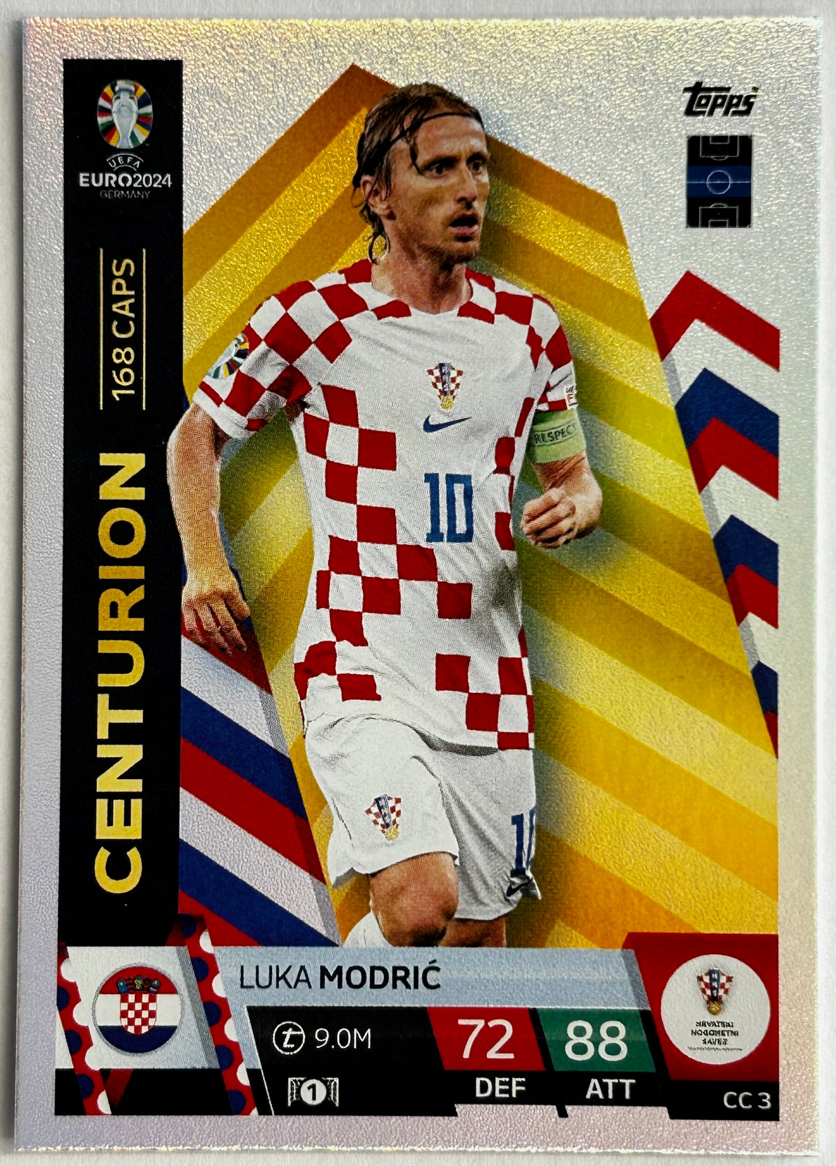 Topps Match Attax UEFA EURO 2024 - MODRIC (CROATIA) Centurion CC3 JaqJnr Topps Match Attax UEFA EURO 2024 - MODRIC (CROATIA) Centurion CC3 JaqJnr