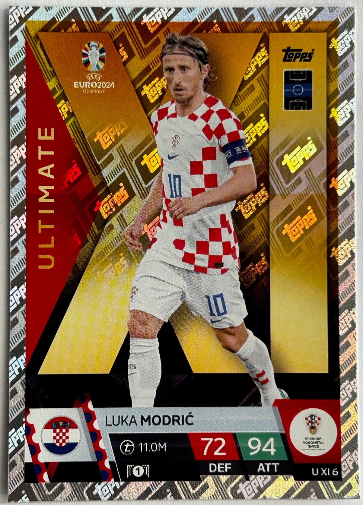 Topps Match Attax UEFA EURO 2024 - MODRIC (CROATIA) Ultimate XI UXI6