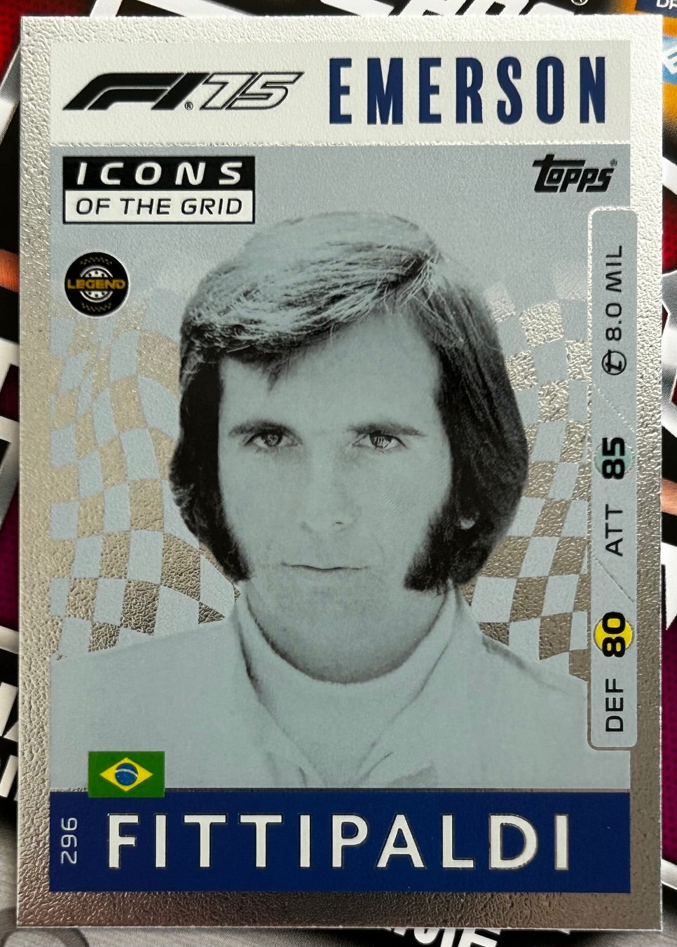 Topps F1 Turbo Attax 2025 - Single ICONS OF THE GRID Cards (#295 - #312)