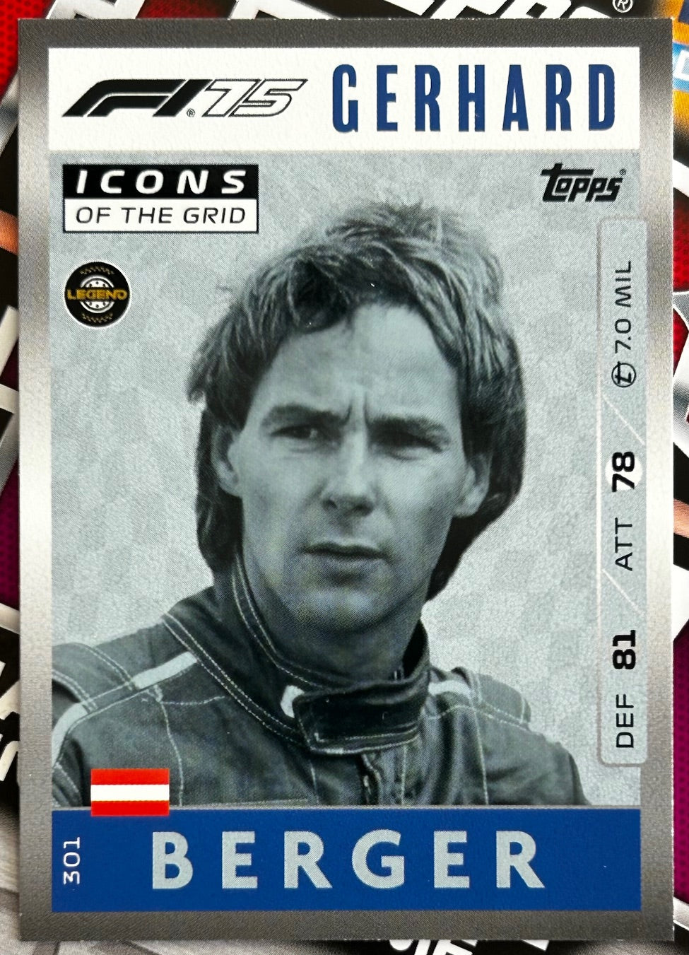 Topps F1 Turbo Attax 2025 - Single ICONS OF THE GRID Cards (#295 - #312)