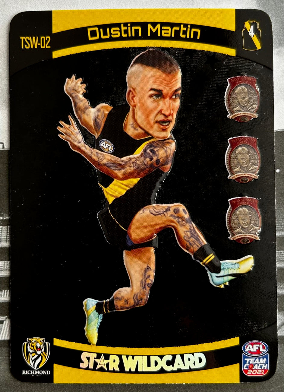 AFL Teamcoach 2021 - DUSTIN MARTIN (RICHMOND) Trophy Star Wildcard TSW-02