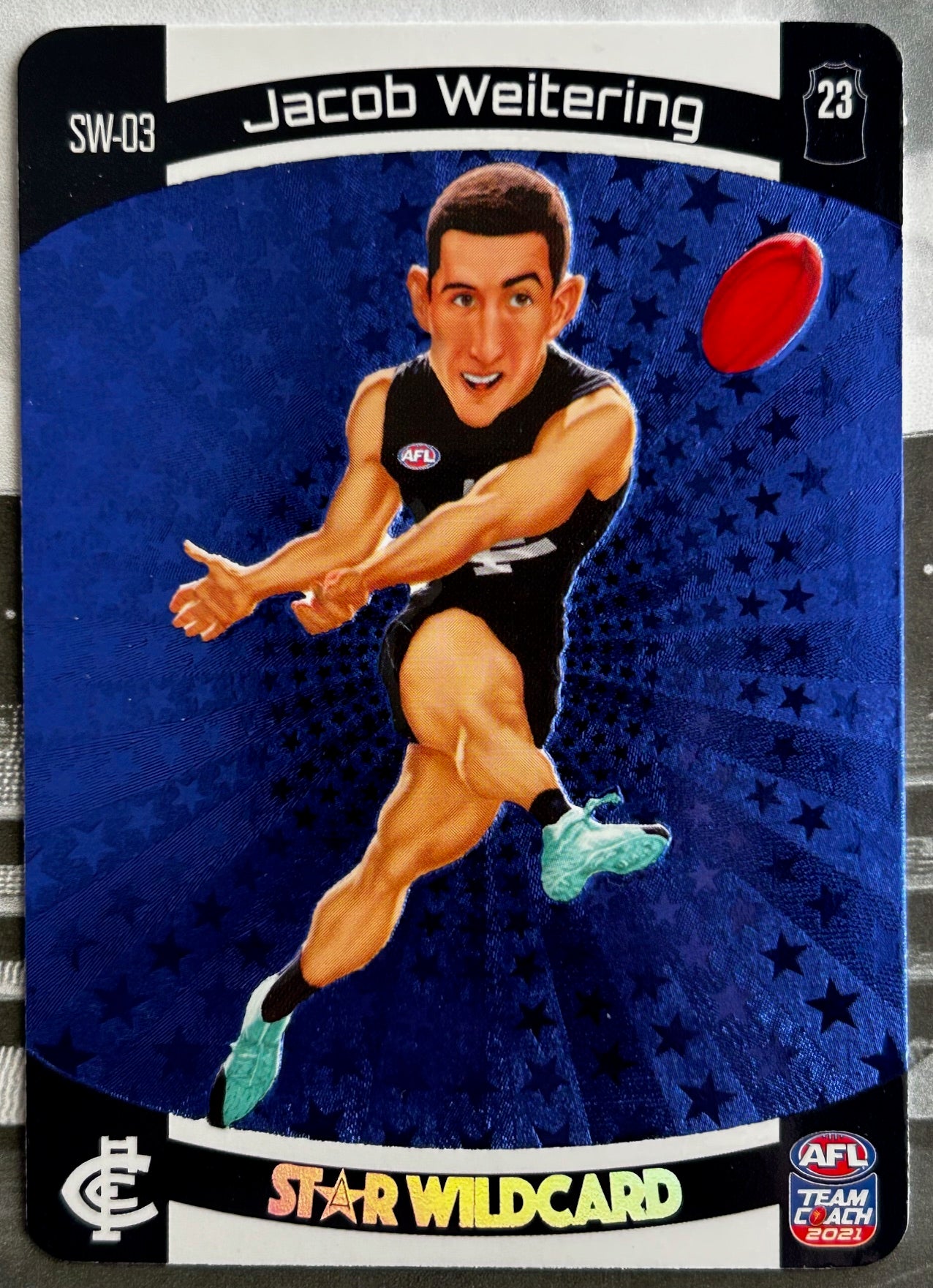 AFL Teamcoach 2021 - JACOB WEITERING (CARLTON) Star Wildcard SW-03