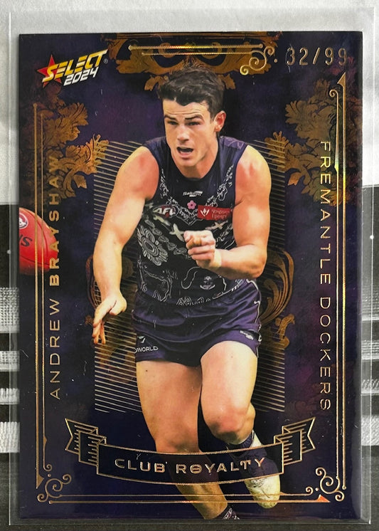 Select AFL 2024 Footy Stars - ANDREW BRAYSHAW (FREMANTLE) Club Royalty CR27 /99
