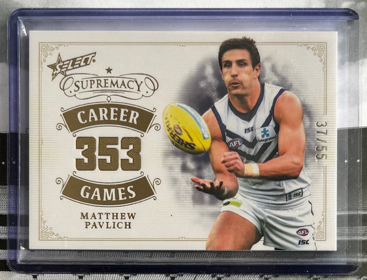 2024 AFL Select Supremacy - MATTHEW PAVLICH (FREMANTLE DOCKERS) Career Games CG-MP /55