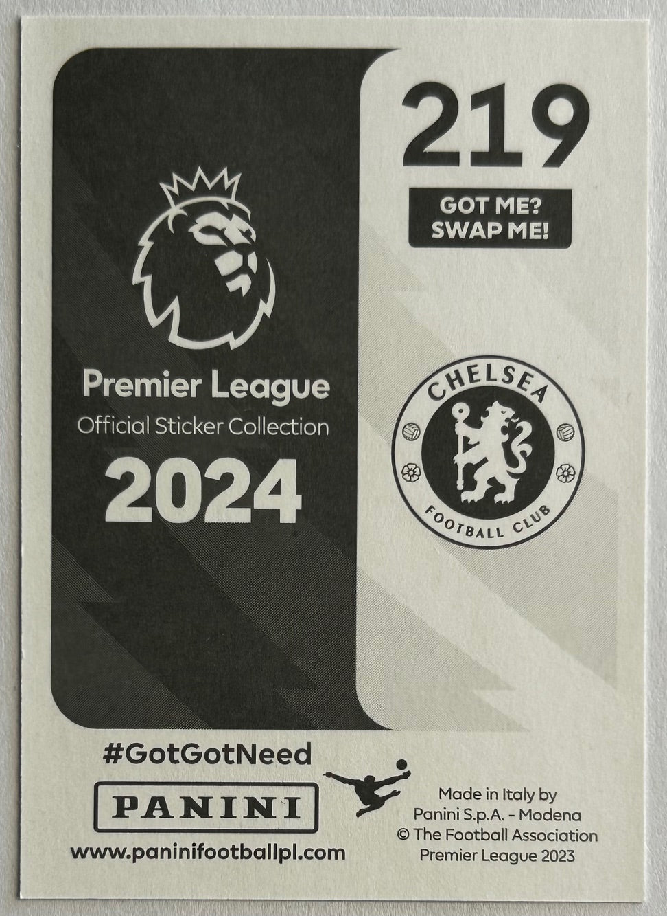 2024 Panini Premier League Sticker Collection - ENZO FERNANDEZ (CHELSEA) Elite #219