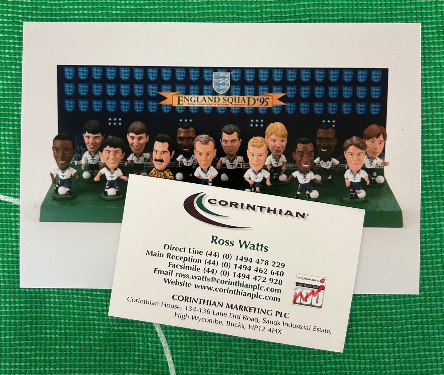 Corinthian ORIGINAL 14-PACK (ENGLAND SQUAD '95) Early Product Development Photo
