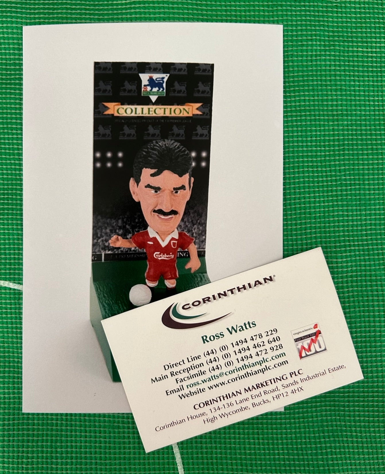 Corinthian IAN RUSH + SINGLE DISPLAY STAND (LIVERPOOL 1995) Early Product Development Photo