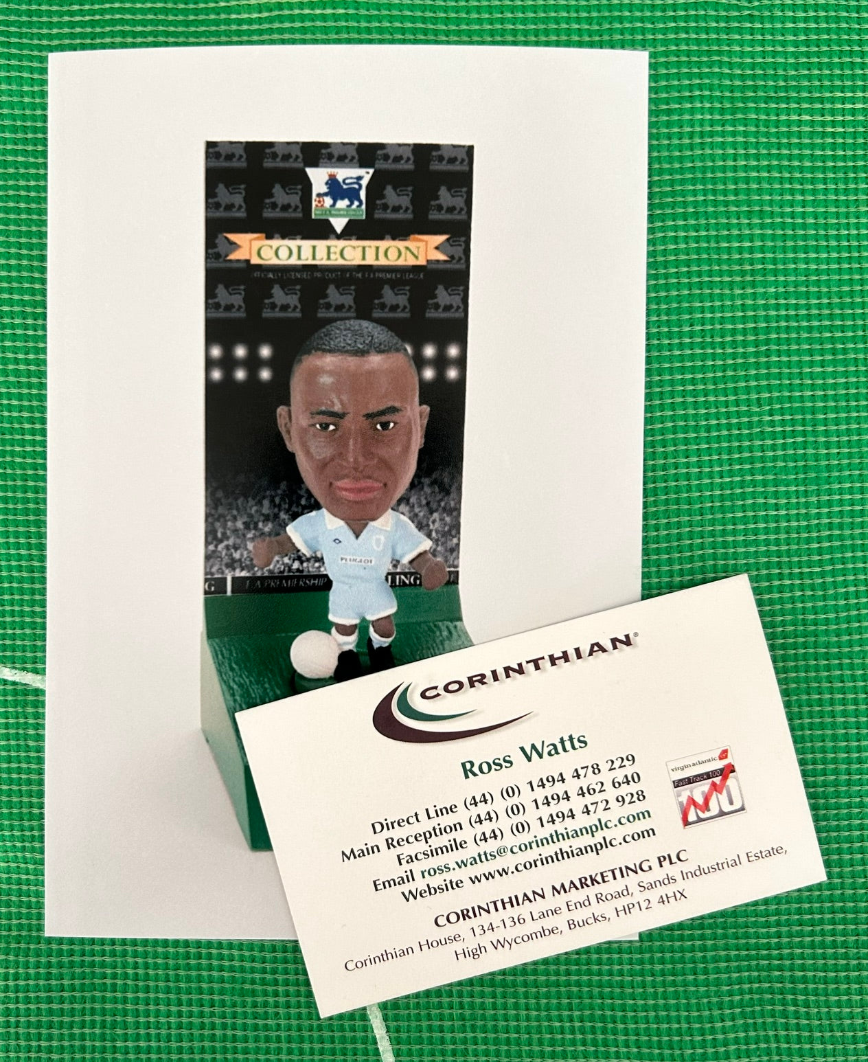 Corinthian PETER NDLOVU + SINGLE DISPLAY STAND (COVENTRY CITY 1995) Early Product Development Photo