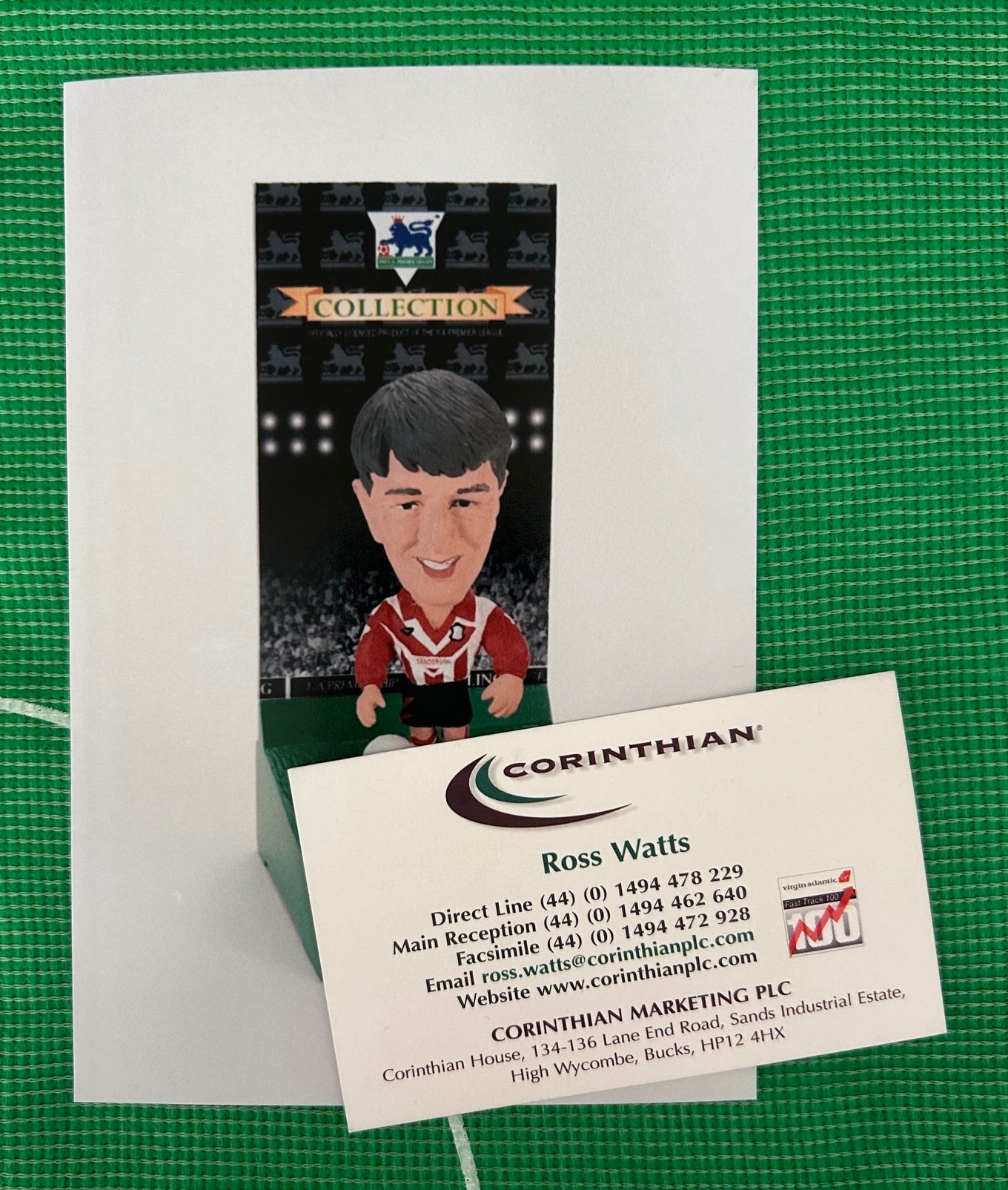 Corinthian MATT LE TISSIER + SINGLE DISPLAY STAND (SOUTHAMPTON 1995) Early Product Development Photo