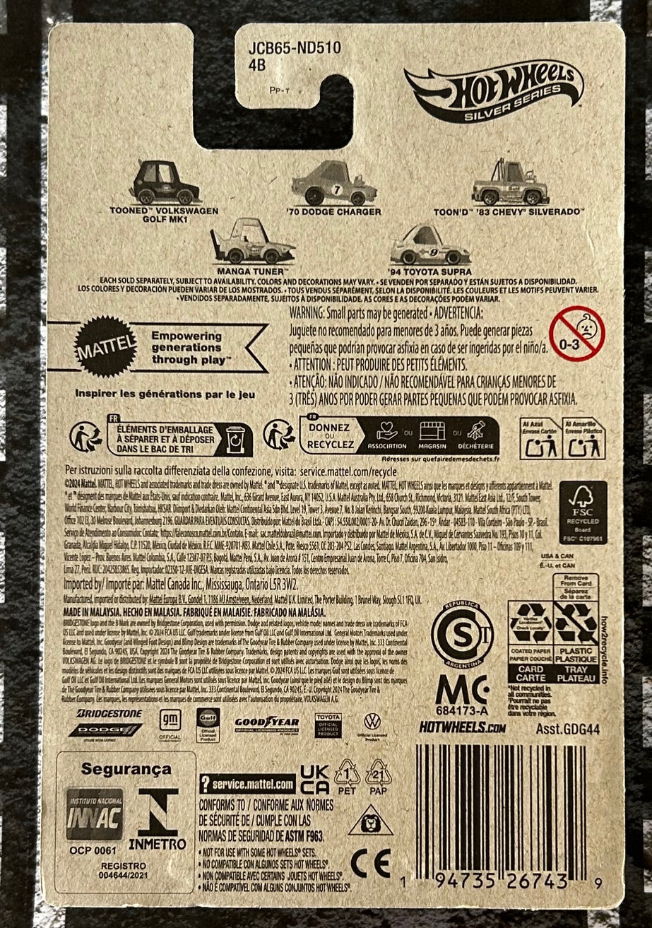 Mattel Hot Wheels Diecast Silver Series 1:64 - '94 Toyota Supra (Gulf Tooned)