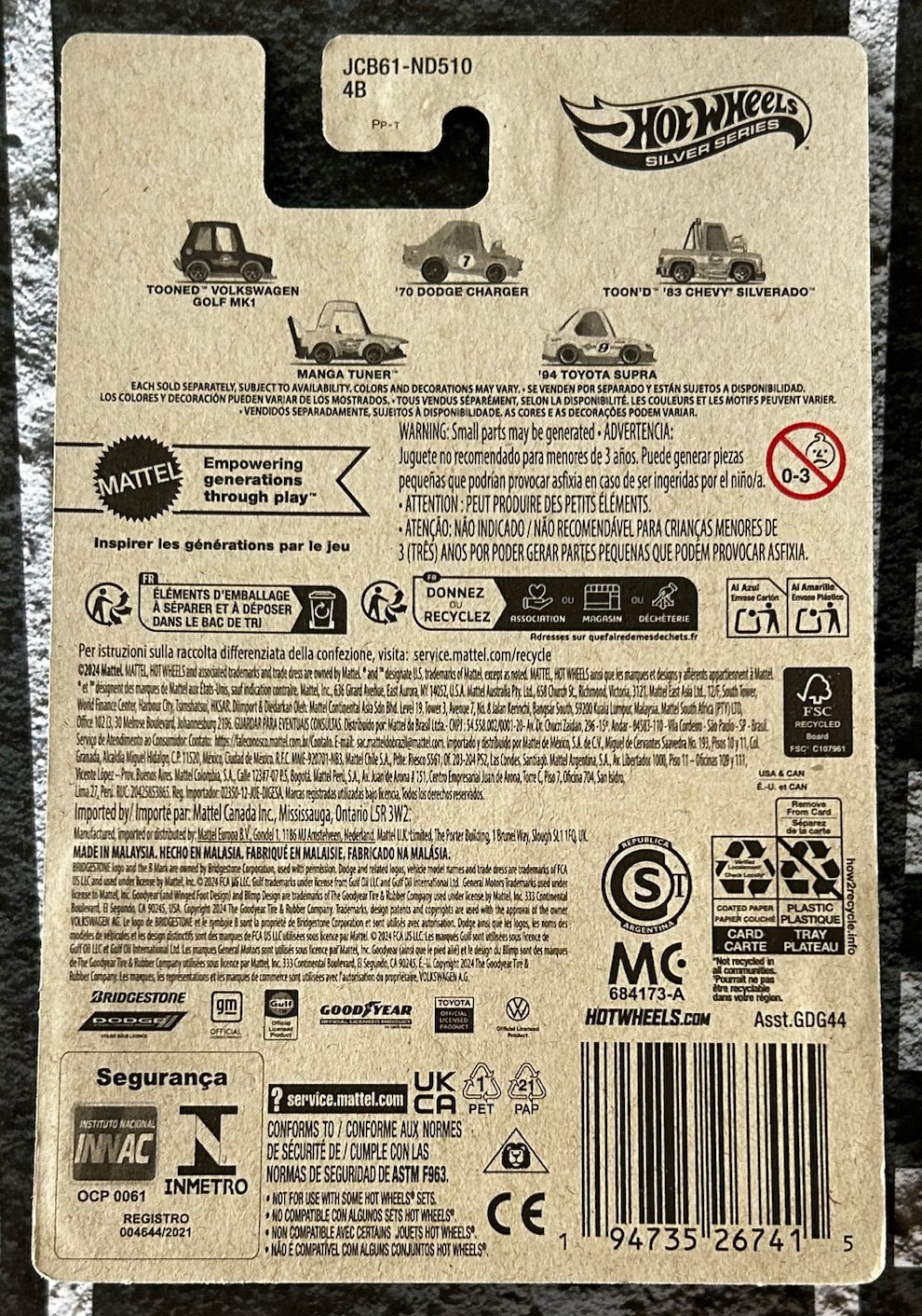 Mattel Hot Wheels Diecast Silver Series 1:64 - Manga Tuner (Gulf Tooned)