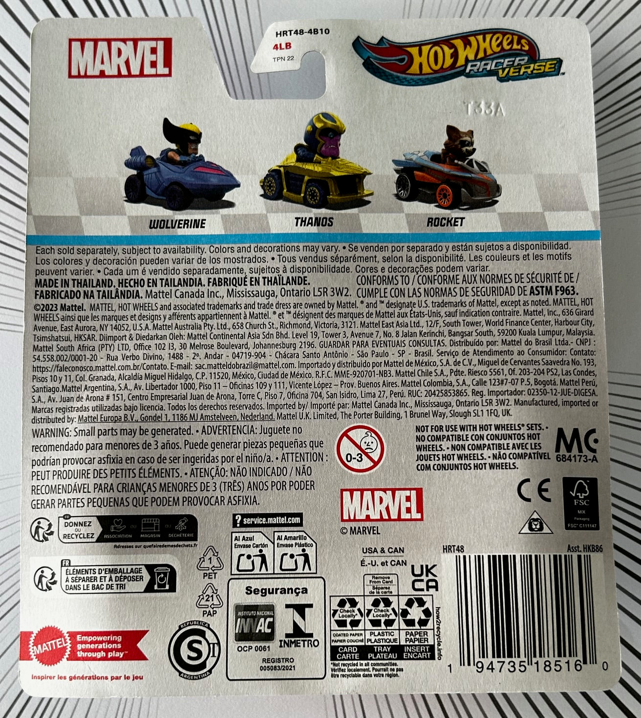 Mattel Hot Wheels RacerVerse - THANOS Marvel Avengers HRT48